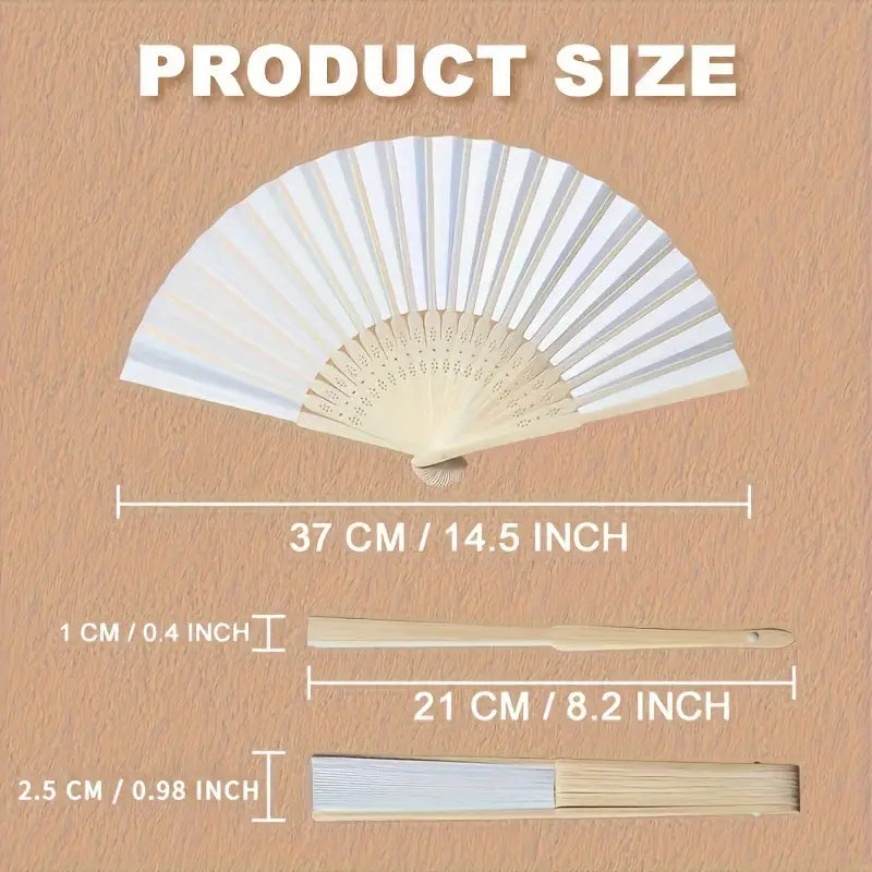 Personalized Wedding Foldable Hand Paper Fan