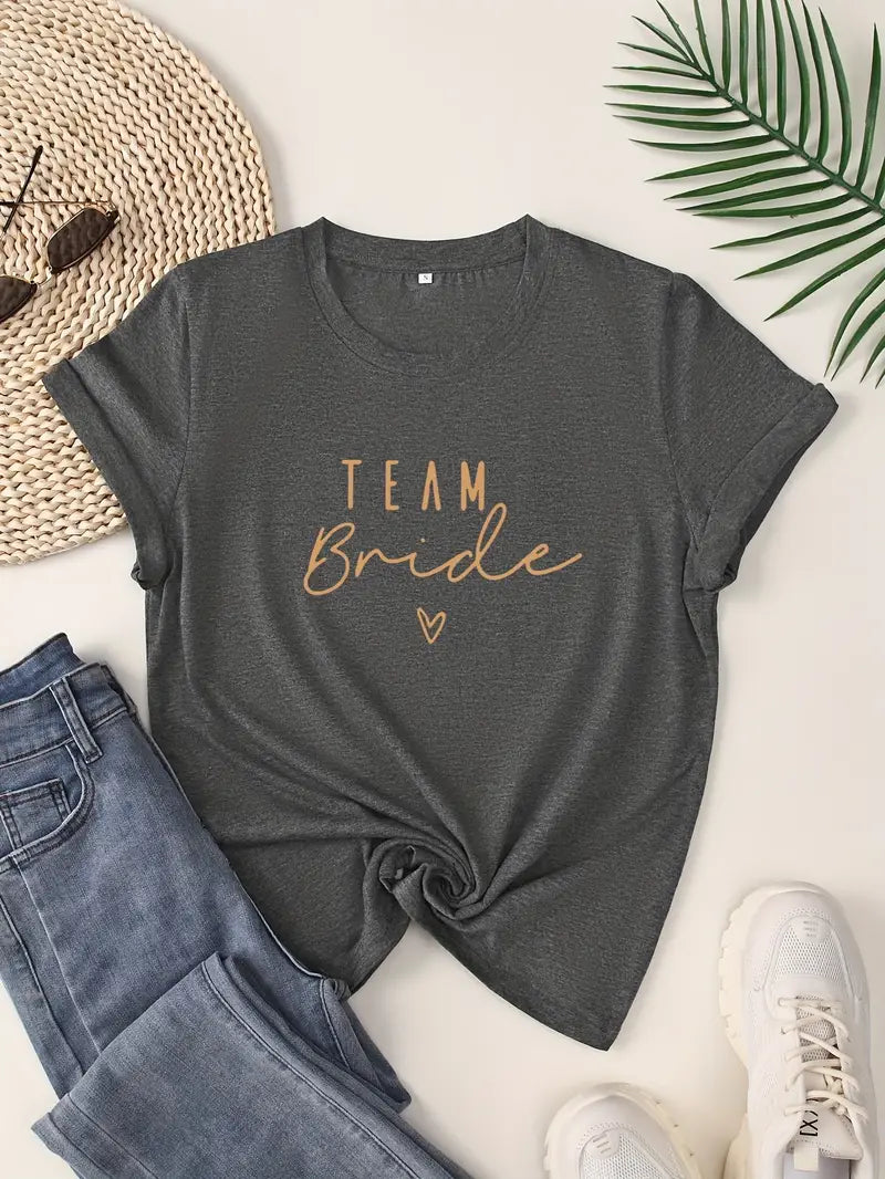 Team Bride Print T-Shirt