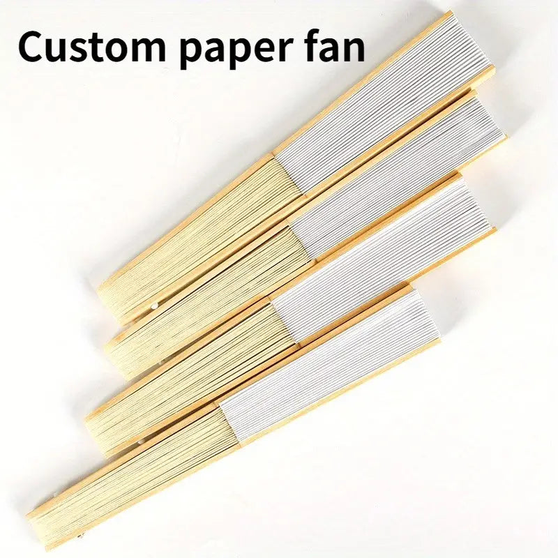 Personalized Wedding Foldable Hand Paper Fan