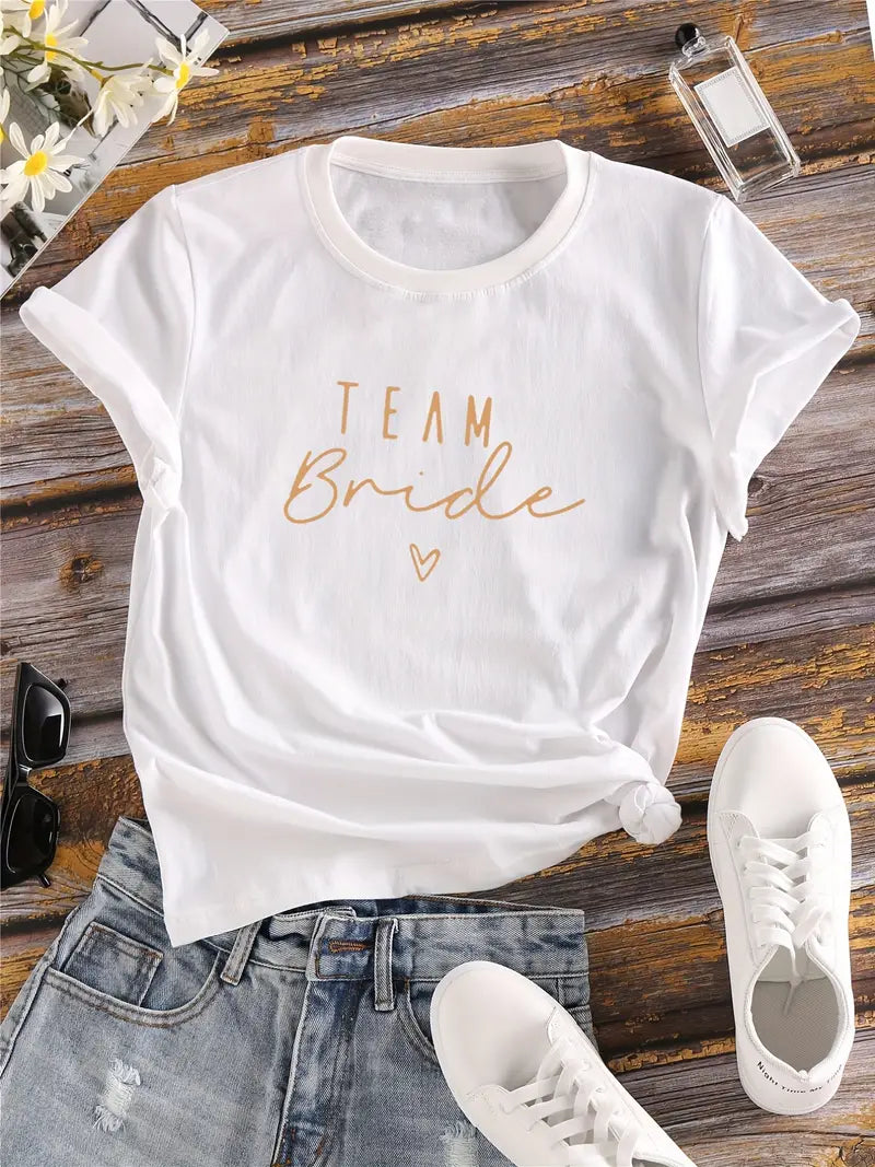 Team Bride Print T-Shirt