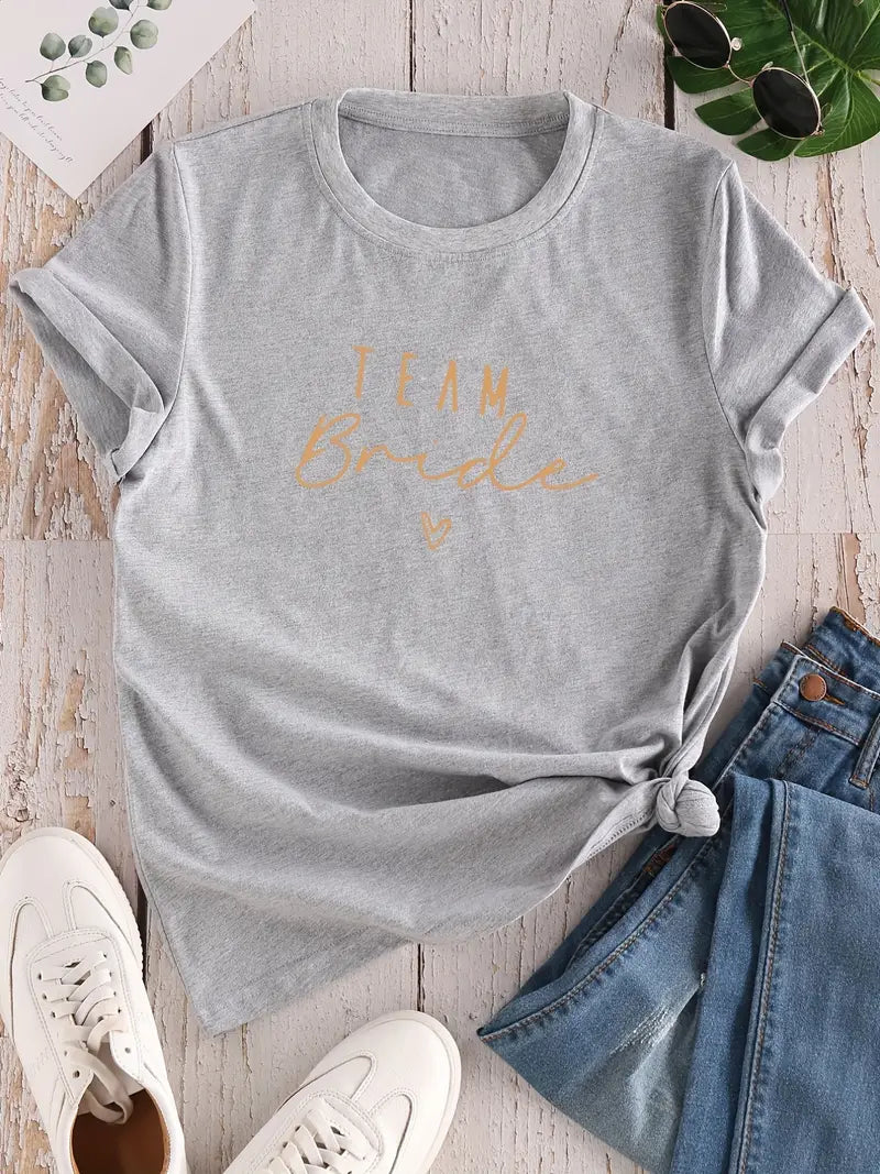 Team Bride Print T-Shirt