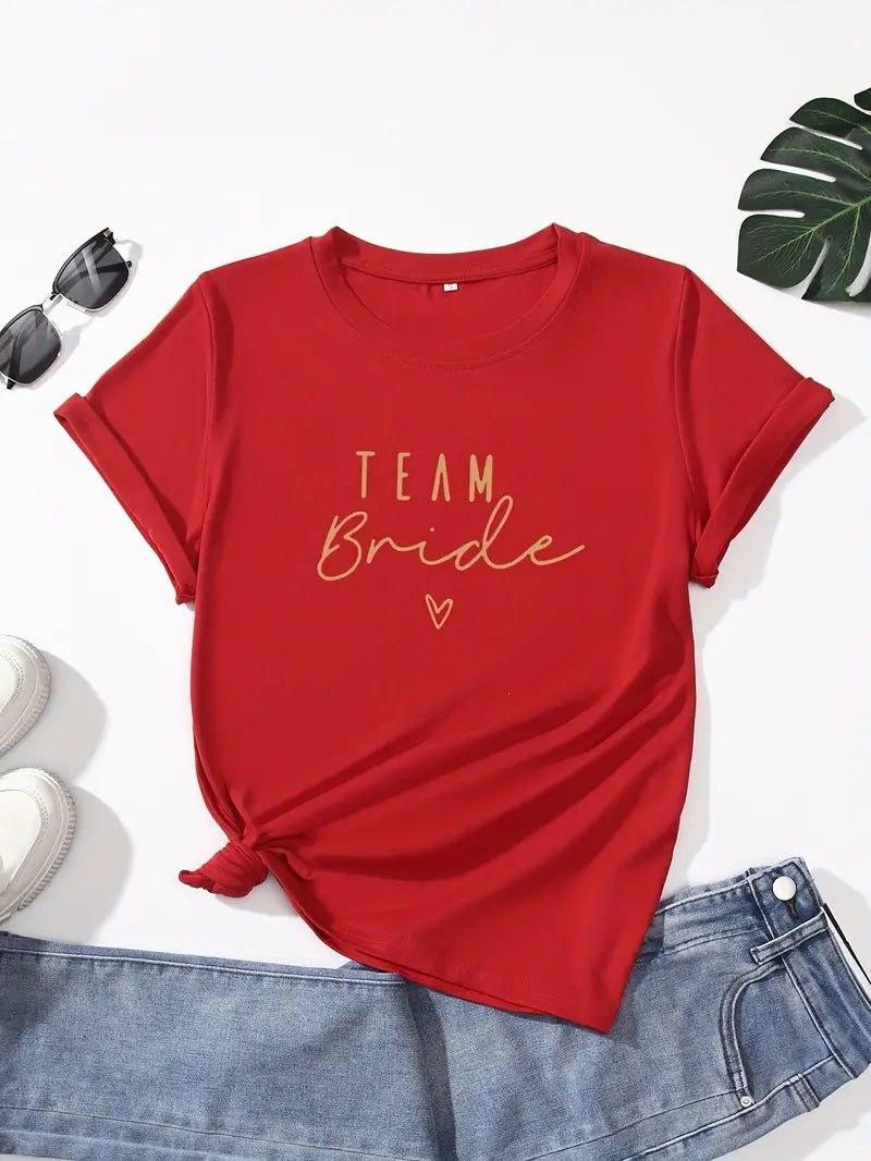 Team Bride Print T-Shirt