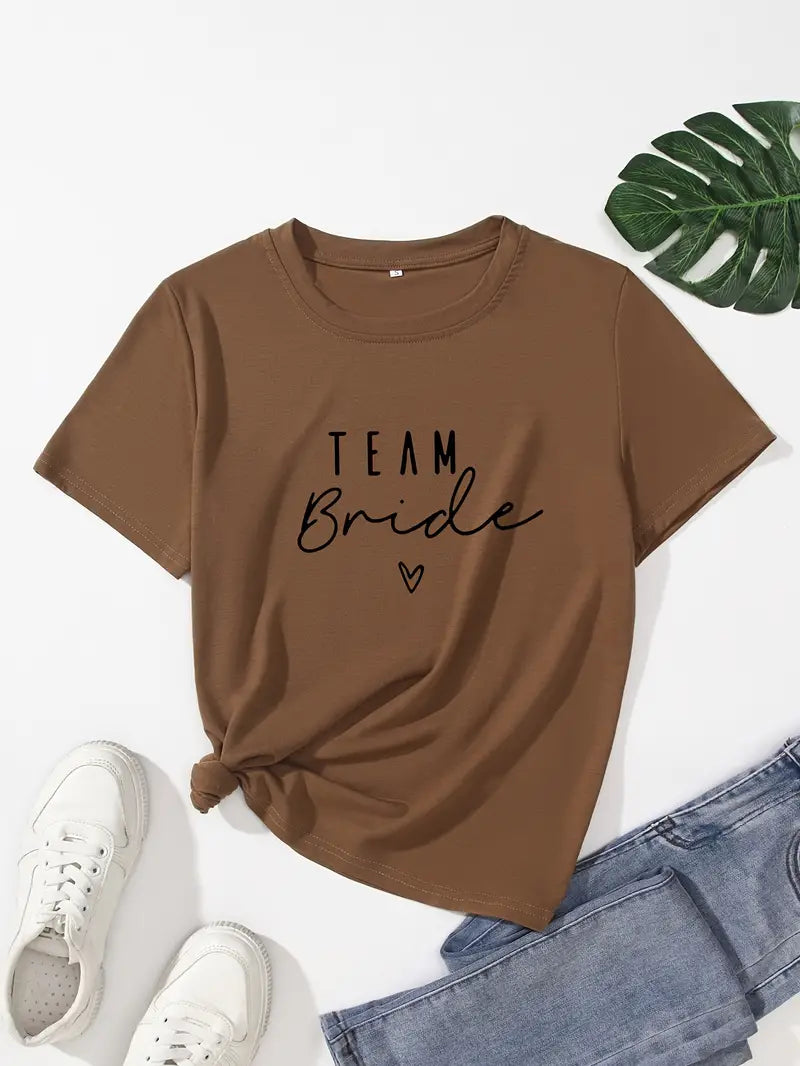 Team Bride Print T-Shirt