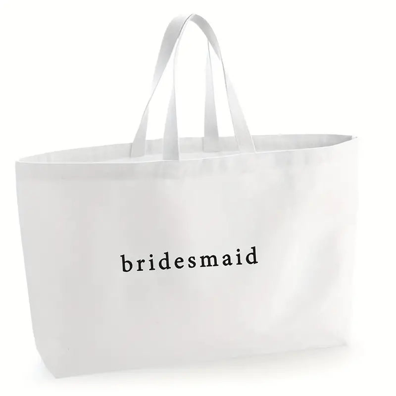 Bridesmaid Embroidered Canvas Tote Bag