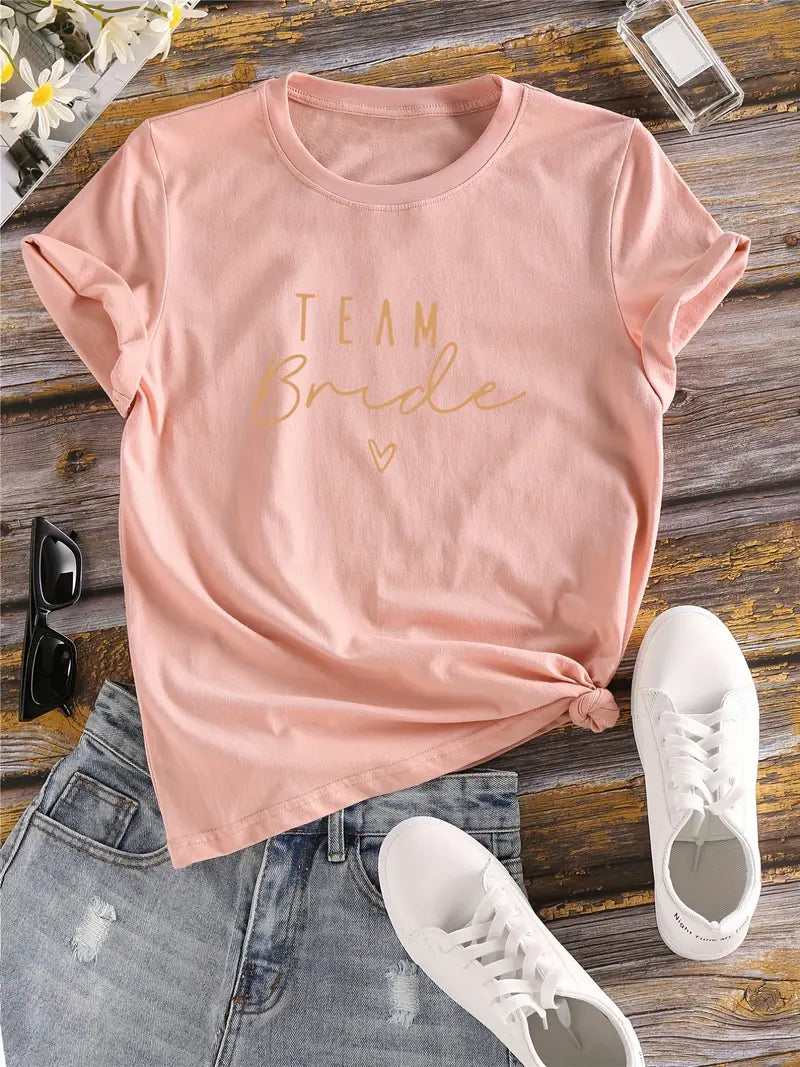 Team Bride Print T-Shirt