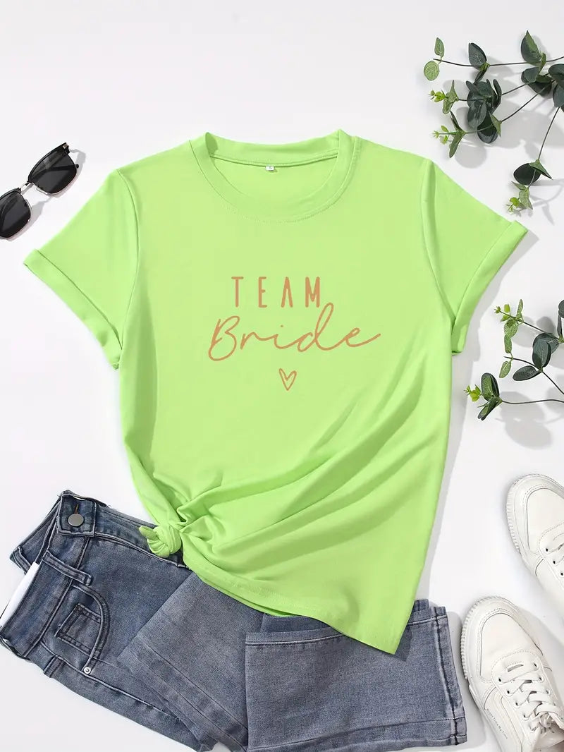 Team Bride Print T-Shirt