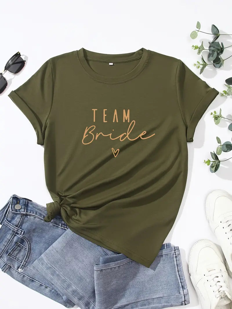 Team Bride Print T-Shirt