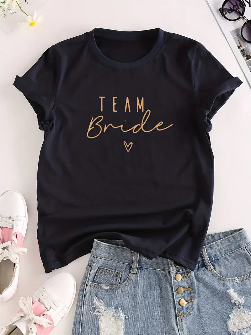 Team Bride Print T-Shirt