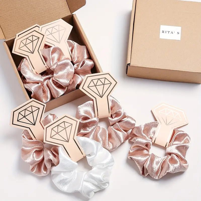 7pcs Bridesmaid Scrunchies