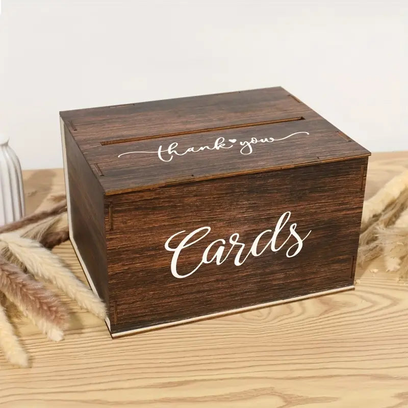 Rustic Wooden Card Box