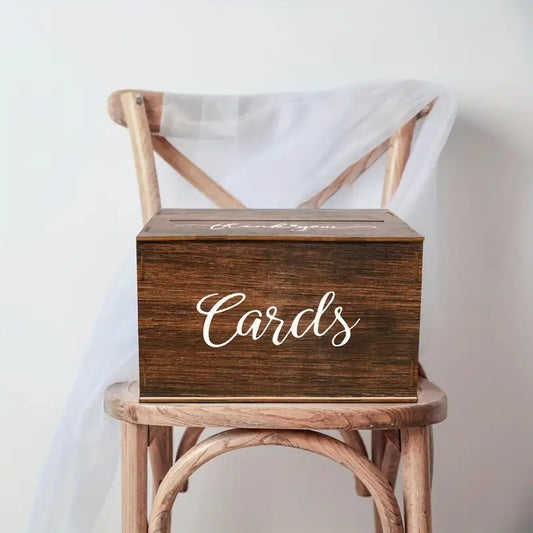 Rustic Wooden Card Box