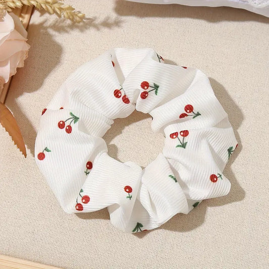 Cherry Hair Scrunchies